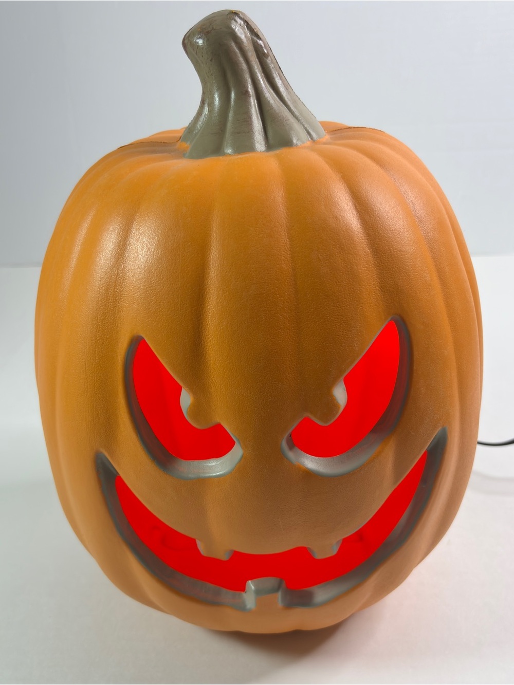Ting Shen Blow Mold Lighted Pumpkin Jack O Lantern Orange Halloween